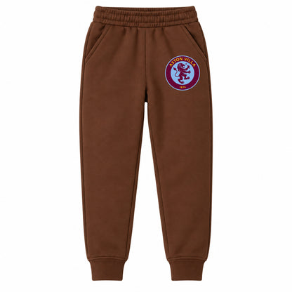 Aston Villa FC youth jogger sweatpants, Brown, Youth Large ages 10–12