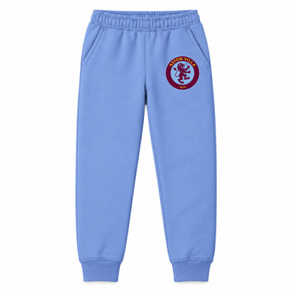 Aston Villa FC youth jogger sweatpants, Carolina Blue, Youth Large ages 10–12