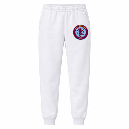 Aston Villa FC youth jogger sweatpants, White, Youth Large ages 10–12