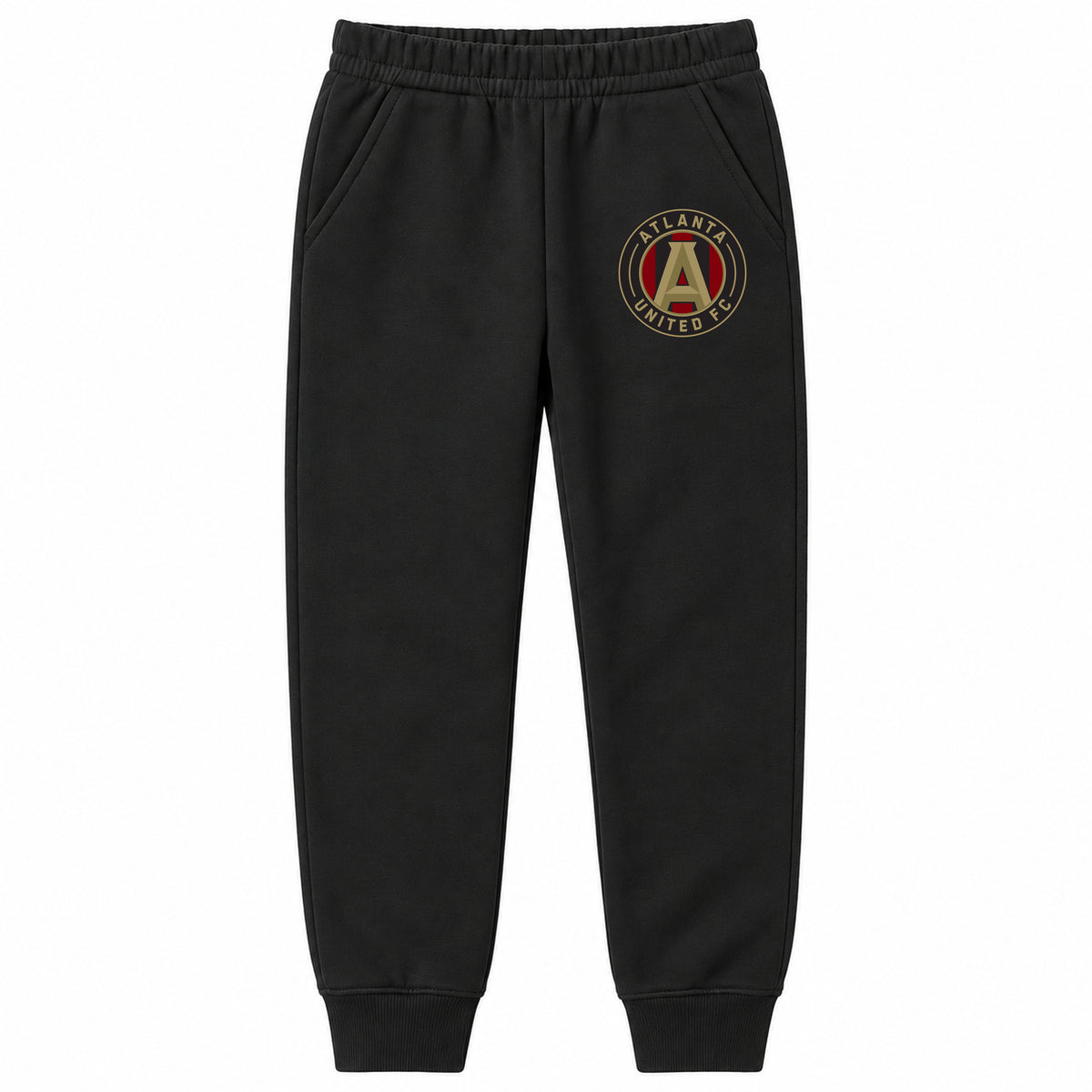 Atlanta United FC youth jogger sweatpants, Black, Youth Large ages 10–12