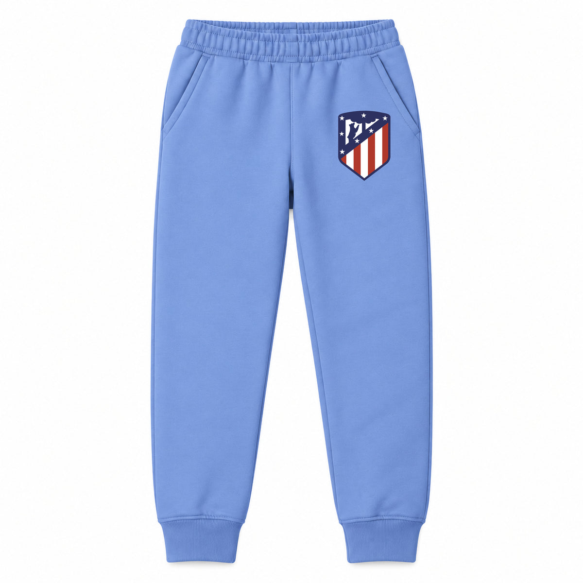 Atletico Madrid FC youth jogger sweatpants, Carolina Blue, Youth Large ages 10–12