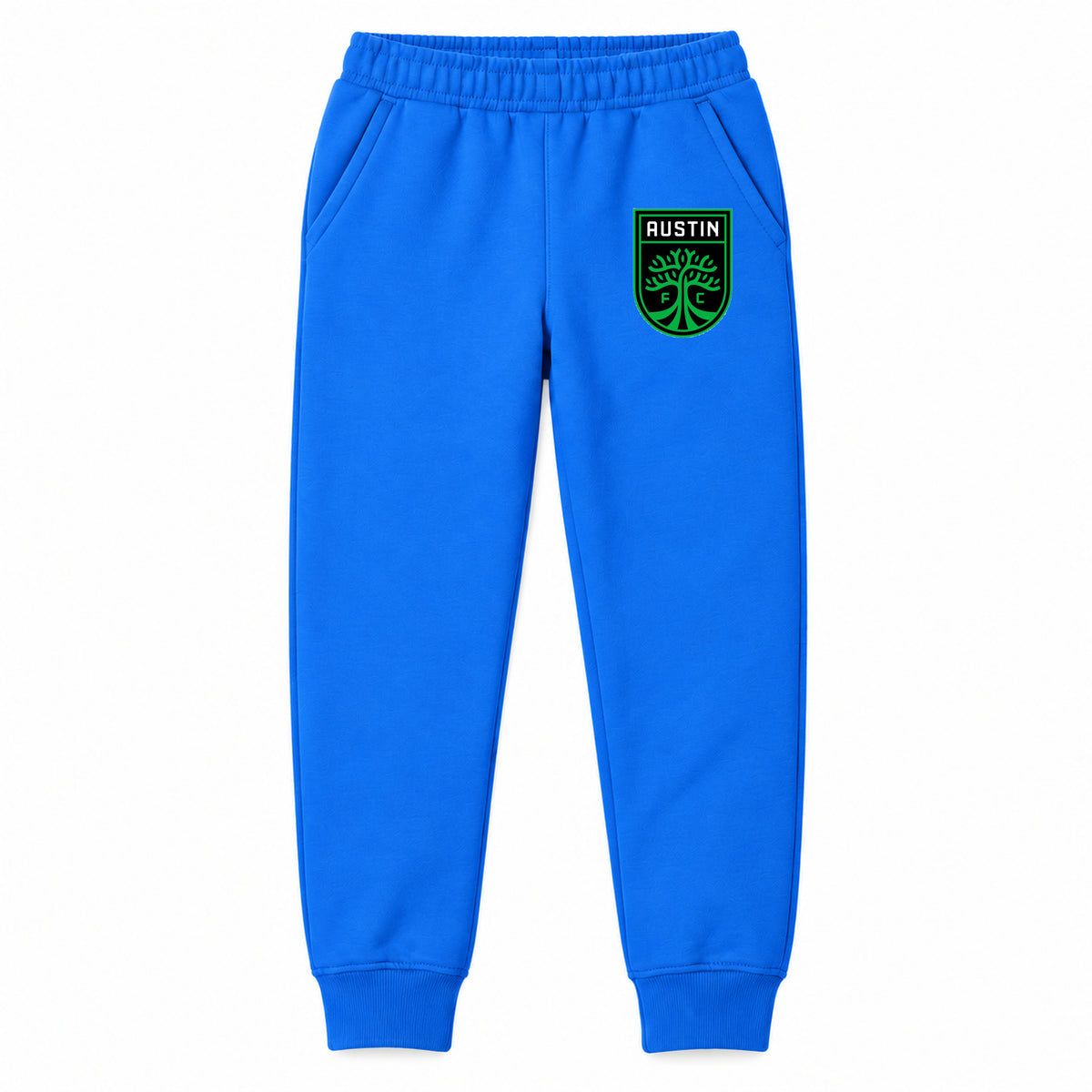 Austin FC youth jogger sweatpants, Blue, Youth Large ages 10–12