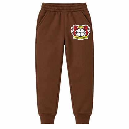 Bayer Leverkusen FC youth jogger sweatpants, Brown, Youth Large ages 10–12