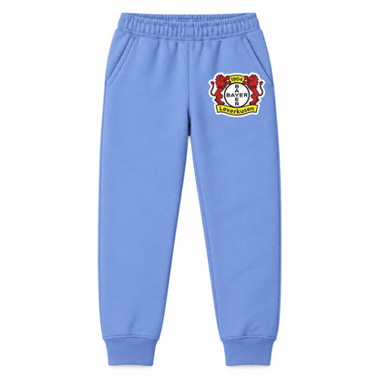 Bayer Leverkusen FC youth jogger sweatpants, Carolina Blue, Youth Large ages 10–12