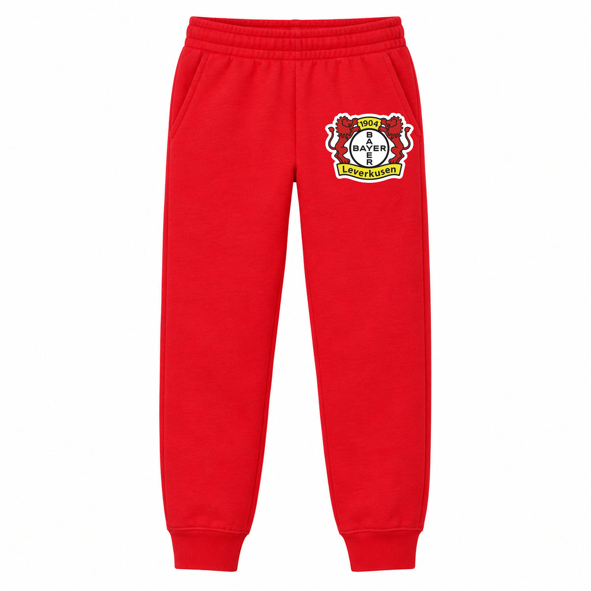 Bayer Leverkusen FC youth jogger sweatpants, Red, Youth Large ages 10–12