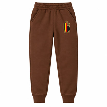 Belgium National Soccer Team youth jogger sweatpants, Brown, Youth Large ages 10–12