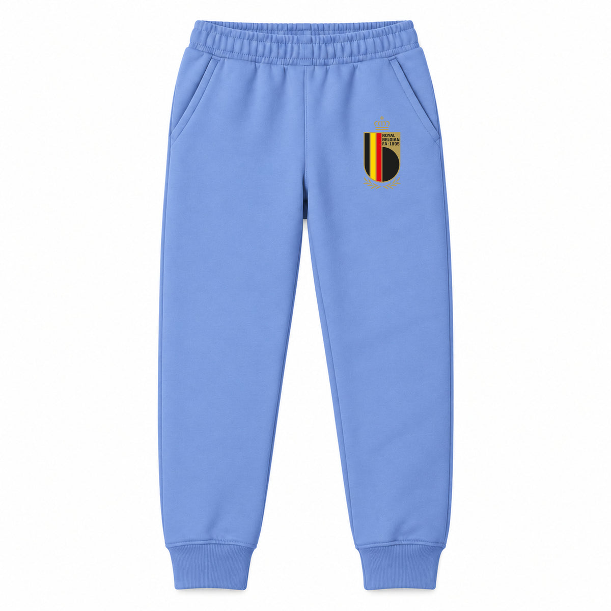 Belgium National Soccer Team youth jogger sweatpants, Carolina Blue, Youth Large ages 10–12