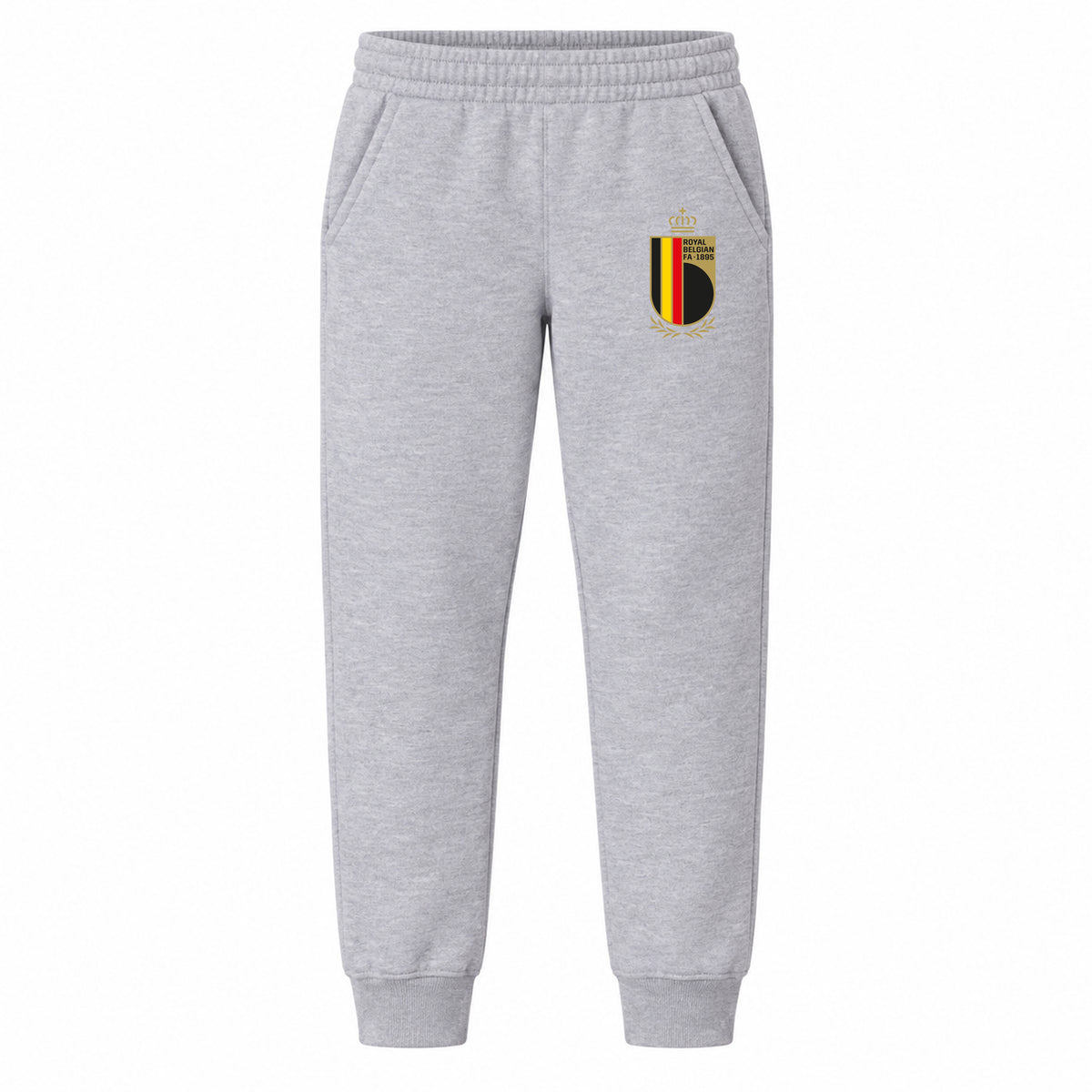 Belgium National Soccer Team youth jogger sweatpants, Grey, Youth Large ages 10–12