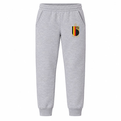 Belgium National Soccer Team youth jogger sweatpants, Grey, Youth Large ages 10–12