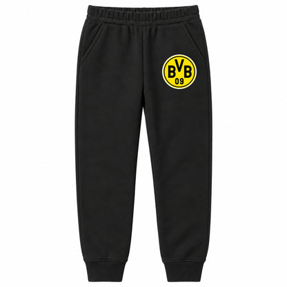 Borussia Dortmund BVB FC youth jogger sweatpants, Black, Youth Large ages 10–12