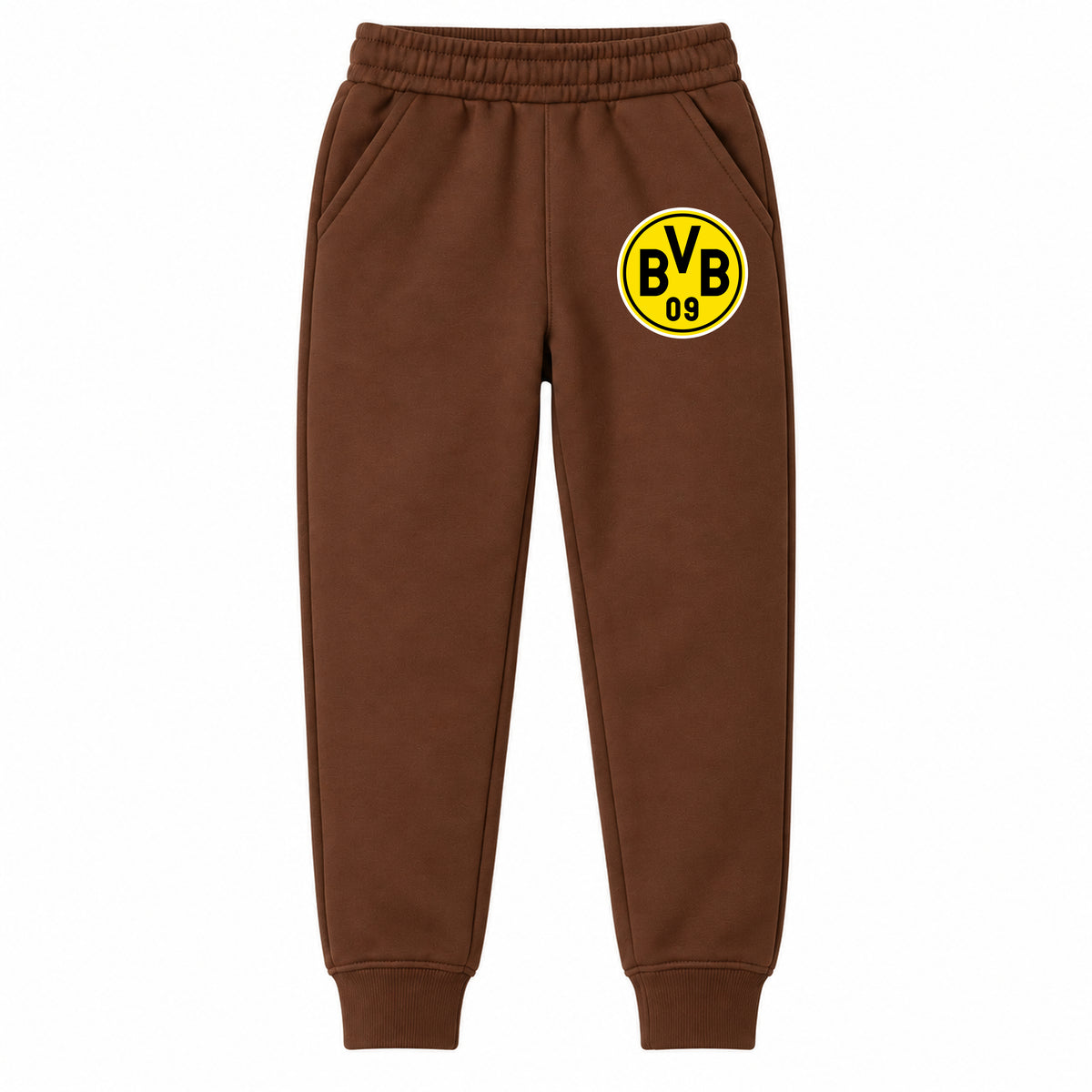 Borussia Dortmund BVB FC youth jogger sweatpants, Brown, Youth Large ages 10–12