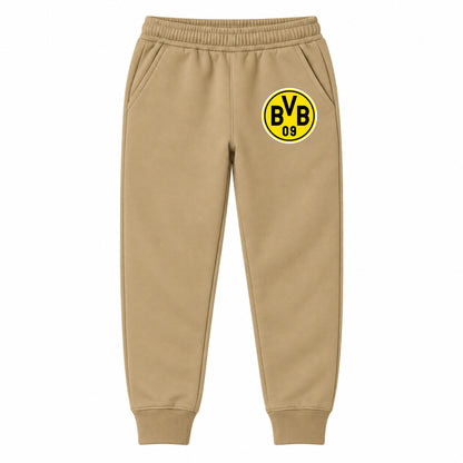 Borussia Dortmund BVB FC youth jogger sweatpants, Khaki, Youth Large ages 10–12