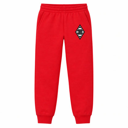 Borussia Monchengladbach FC youth jogger sweatpants, Red, Youth Large ages 10–12