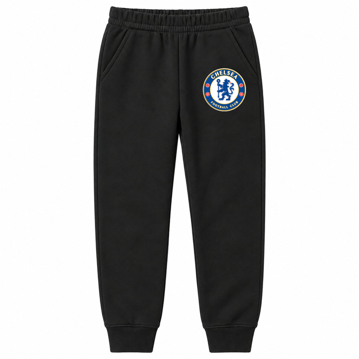 Chelsea Soccer youth jogger sweatpants, Black, Youth Large ages 10–12
