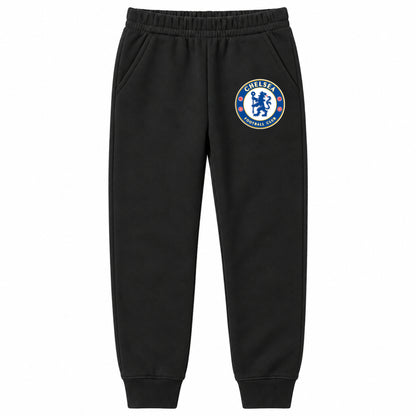 Chelsea Soccer youth jogger sweatpants, Black, Youth Large ages 10–12
