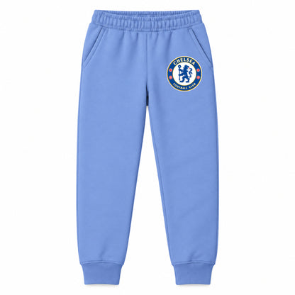 Chelsea Soccer youth jogger sweatpants, Carolina Blue, Youth Large ages 10–12