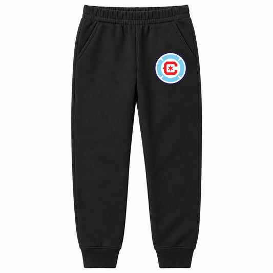 Chicago Fire Soccer youth jogger sweatpants, Black, Youth Large ages 10–12