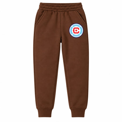 Chicago Fire Soccer youth jogger sweatpants, Brown, Youth Large ages 10–12