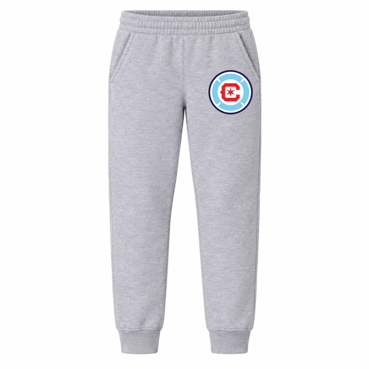 Chicago Fire Soccer youth jogger sweatpants, Grey, Youth Large ages 10–12