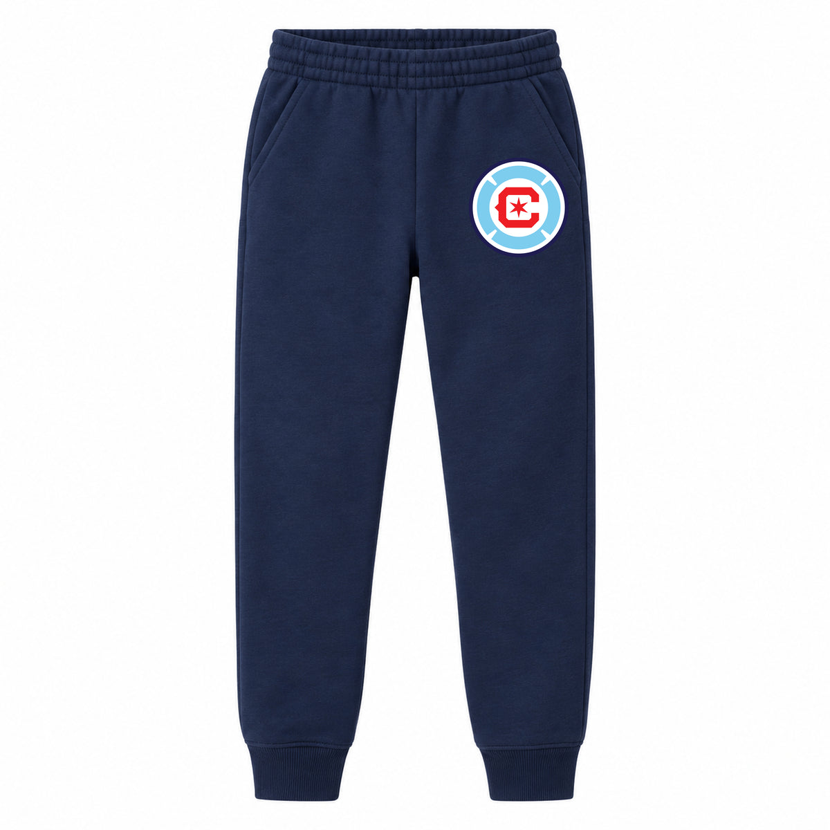 Chicago Fire Soccer youth jogger sweatpants, Navy Blue, Youth Large ages 10–12