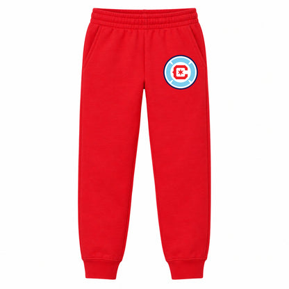 Chicago Fire Soccer youth jogger sweatpants, Red, Youth Large ages 10–12