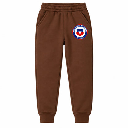 Chile National Soccer Team youth jogger sweatpants, Brown, Youth Large ages 10–12