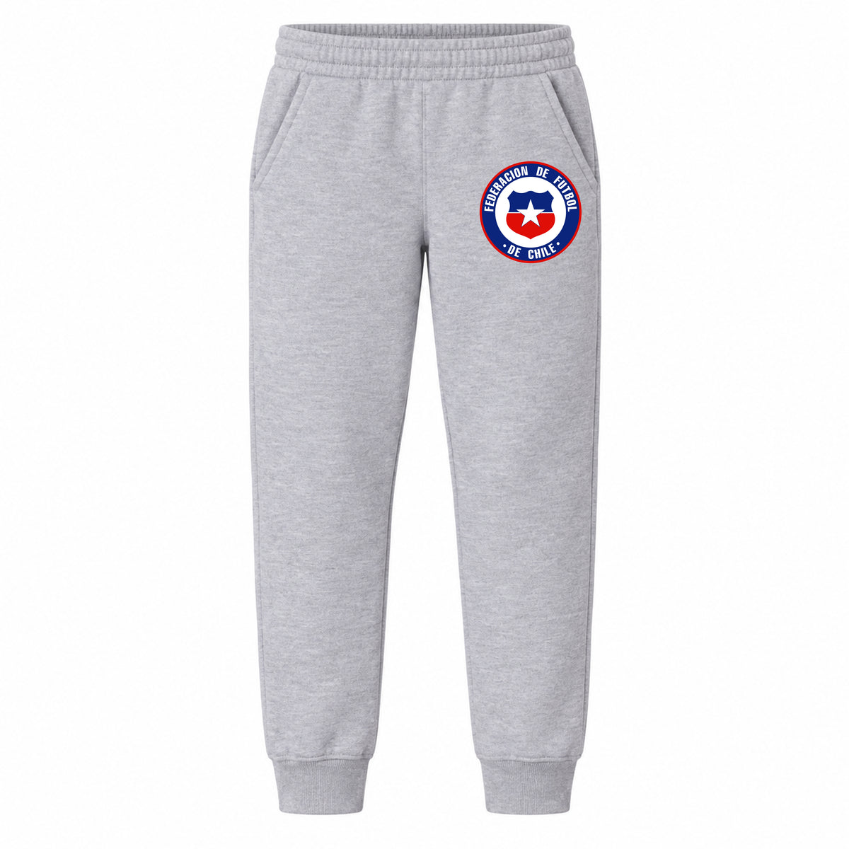 Chile National Soccer Team youth jogger sweatpants, Grey, Youth Large ages 10–12