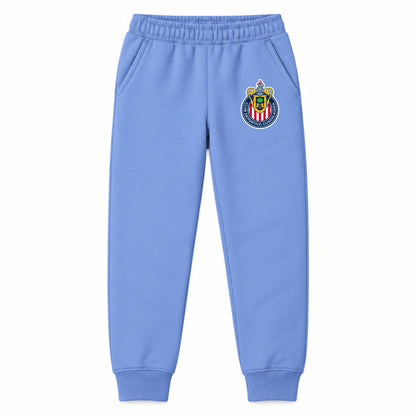 Chivas Football Club youth jogger sweatpants, Carolina Blue, Youth Large ages 10–12