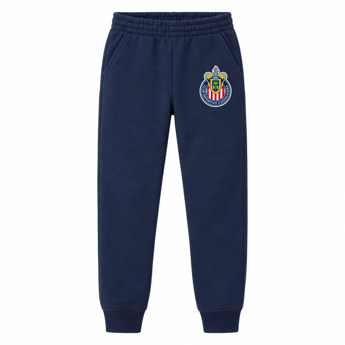 Chivas Football Club youth jogger sweatpants, Navy Blue, Youth Large ages 10–12