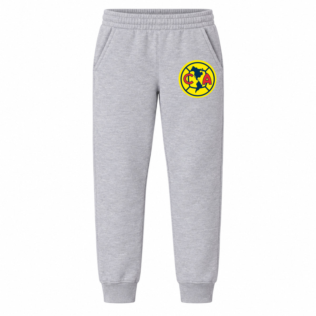 Club America Football youth jogger sweatpants, Grey, Youth Large ages 10–12
