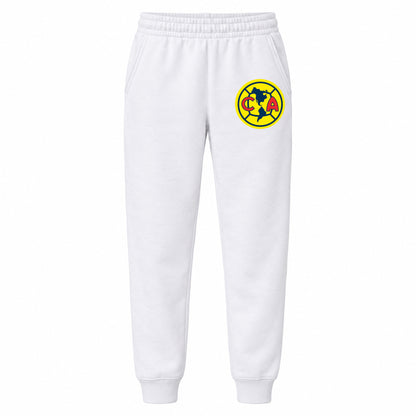 Club America Football youth jogger sweatpants, White, Youth Large ages 10–12