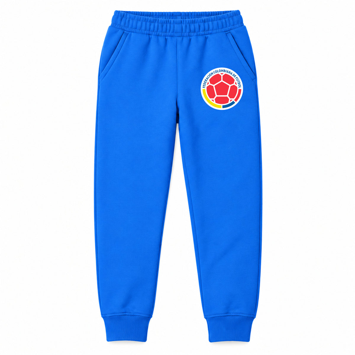 Colombia National Soccer Team youth jogger sweatpants, Blue, Youth Large ages 10–12