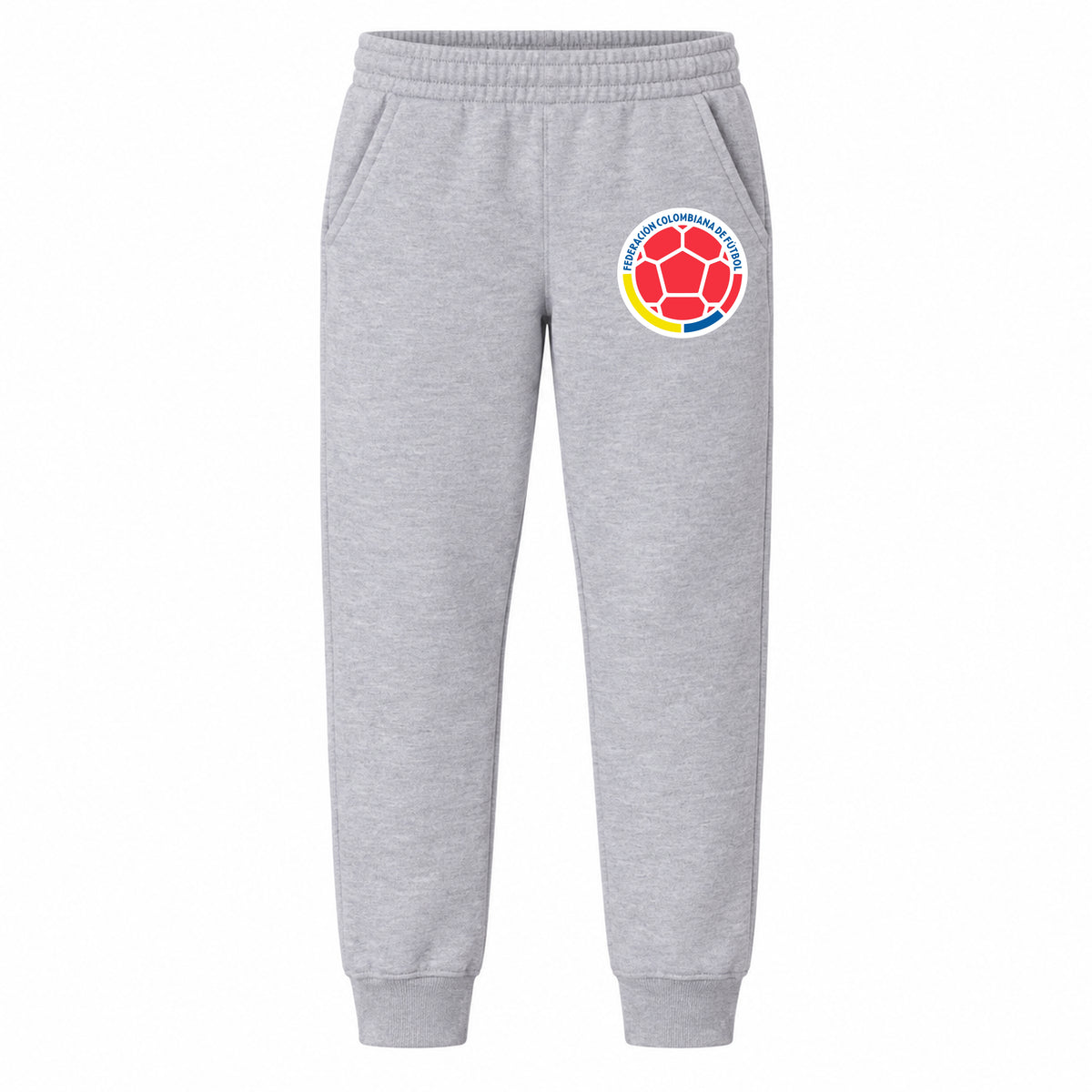 Colombia National Soccer Team youth jogger sweatpants, Grey, Youth Large ages 10–12