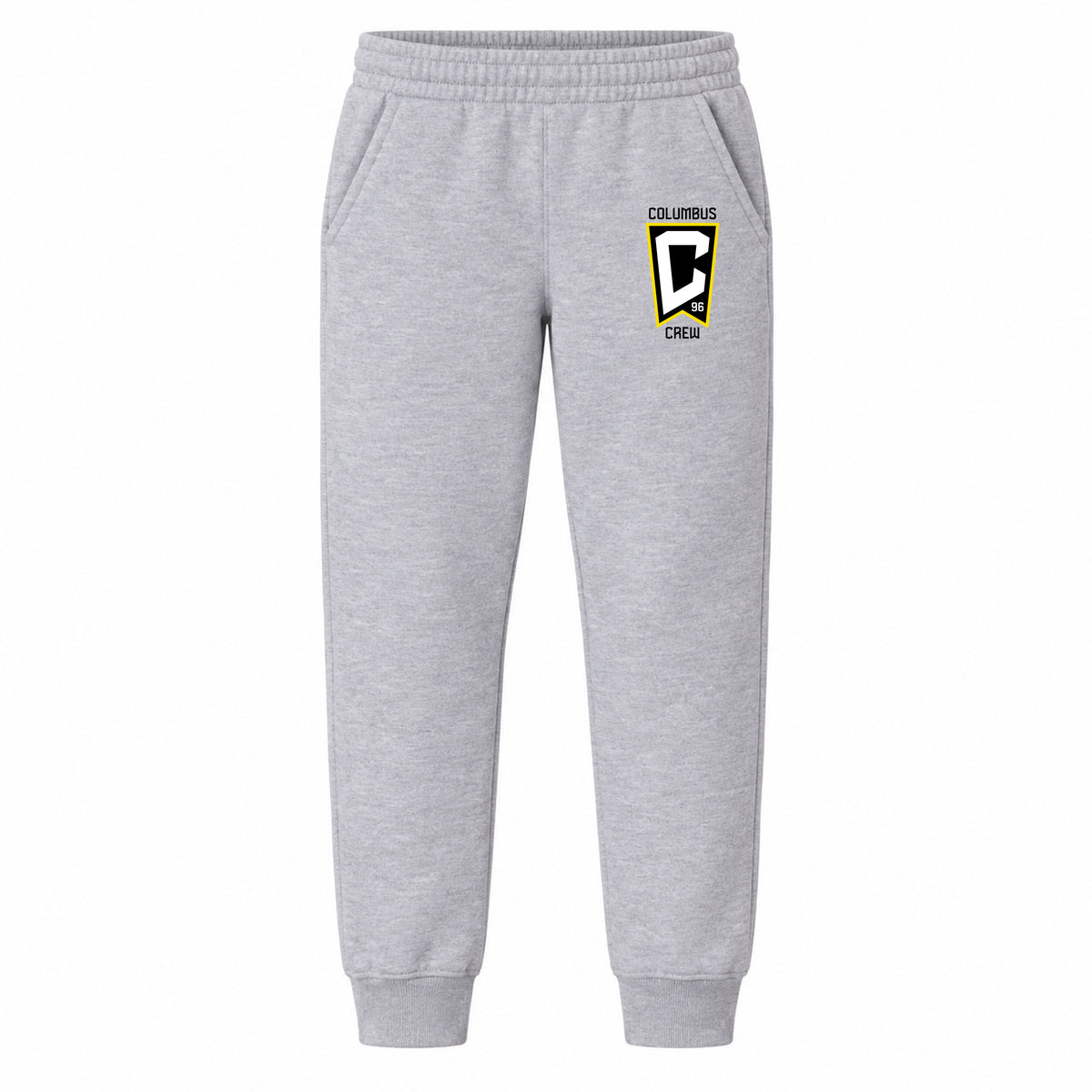 Columbus Crew FC youth jogger sweatpants, Grey, Youth Large ages 10–12