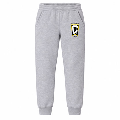 Columbus Crew FC youth jogger sweatpants, Grey, Youth Large ages 10–12