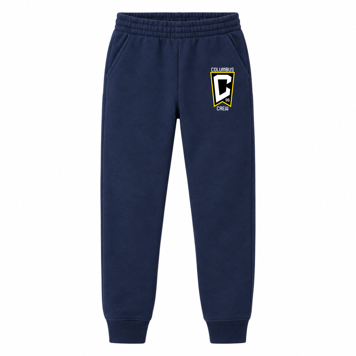 Columbus Crew FC youth jogger sweatpants, Navy Blue, Youth Large ages 10–12