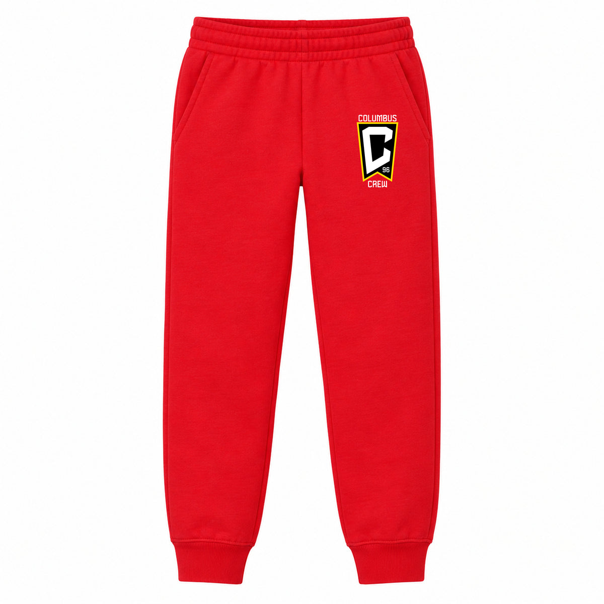 Columbus Crew FC youth jogger sweatpants, Red, Youth Large ages 10–12