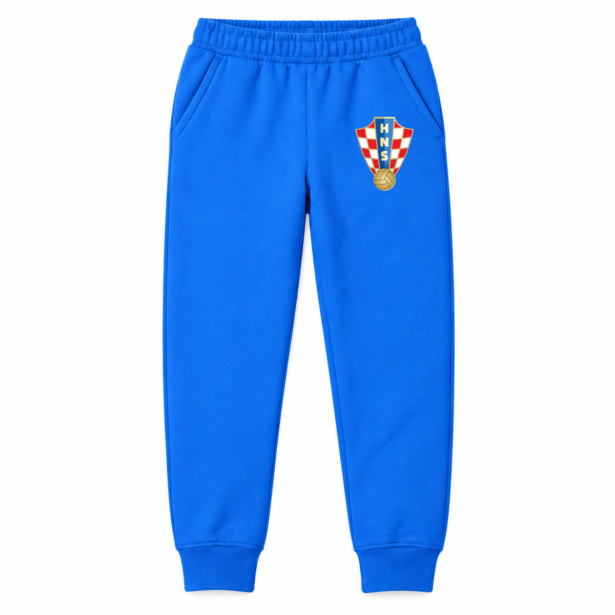 Croatia National Soccer Team youth jogger sweatpants, Blue, Youth Large ages 10–12