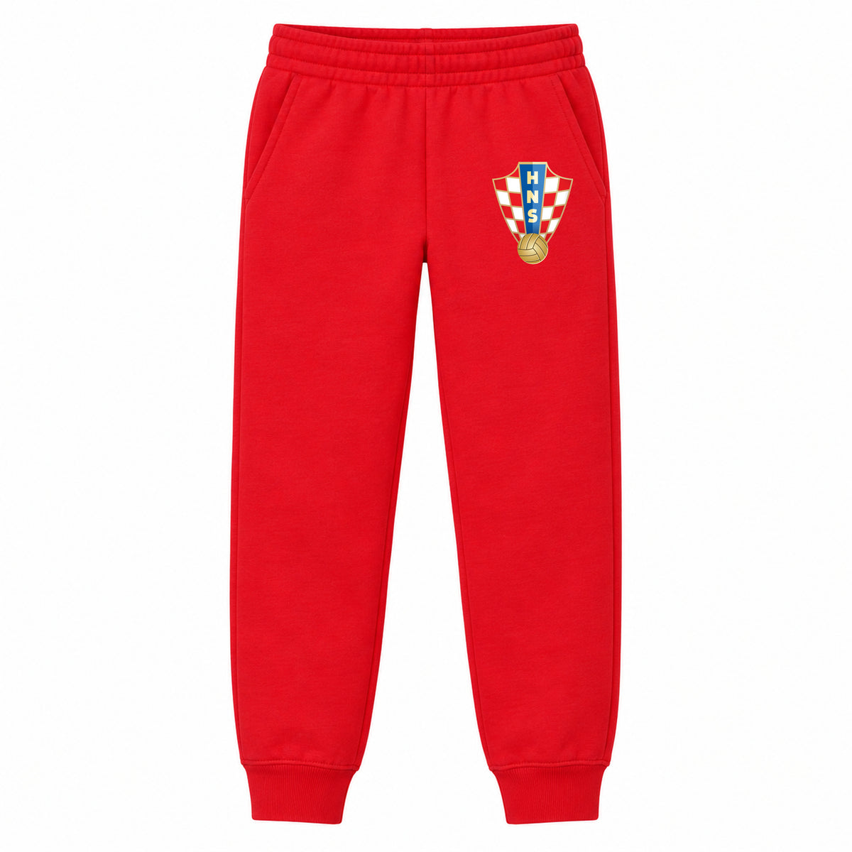 Croatia National Soccer Team youth jogger sweatpants, Red, Youth Large ages 10–12