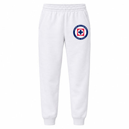 Cruz Azul Football Club youth jogger sweatpants, White, Youth Large ages 10–12