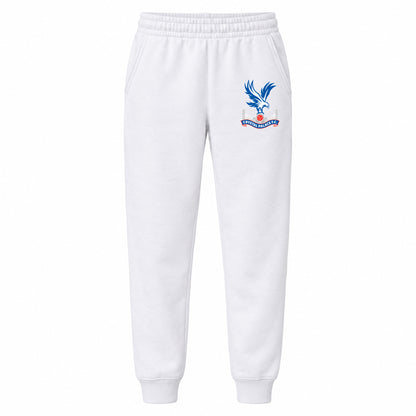 Crystal Palace F.C youth jogger sweatpants, White, Youth Large ages 10–12