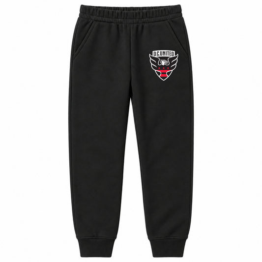 D.C. United FC youth jogger sweatpants, Black, Youth Large ages 10–12
