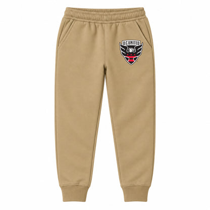 D.C. United FC youth jogger sweatpants, Khaki, Youth Large ages 10–12