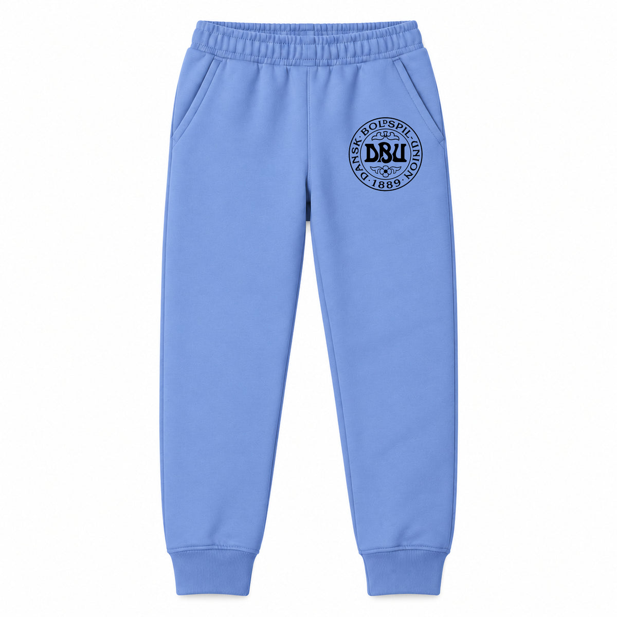 Denmark Soccer youth jogger sweatpants, Carolina Blue, Youth Large ages 10–12