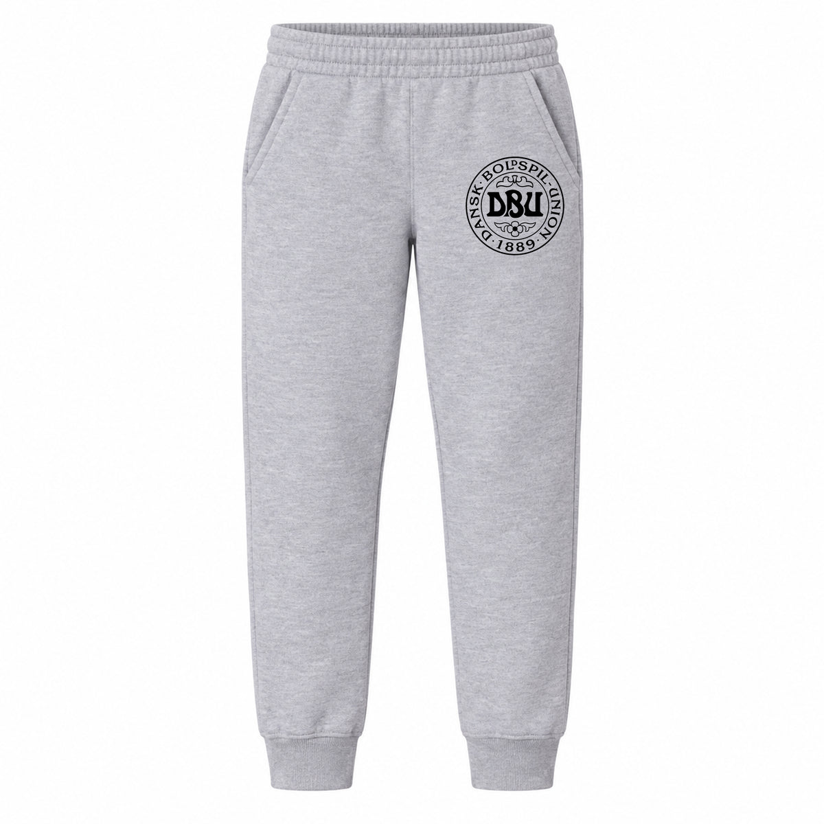 Denmark Soccer youth jogger sweatpants, Grey, Youth Large ages 10–12
