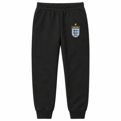 England National Soccer Team youth jogger sweatpants, Black, Youth Large ages 10–12
