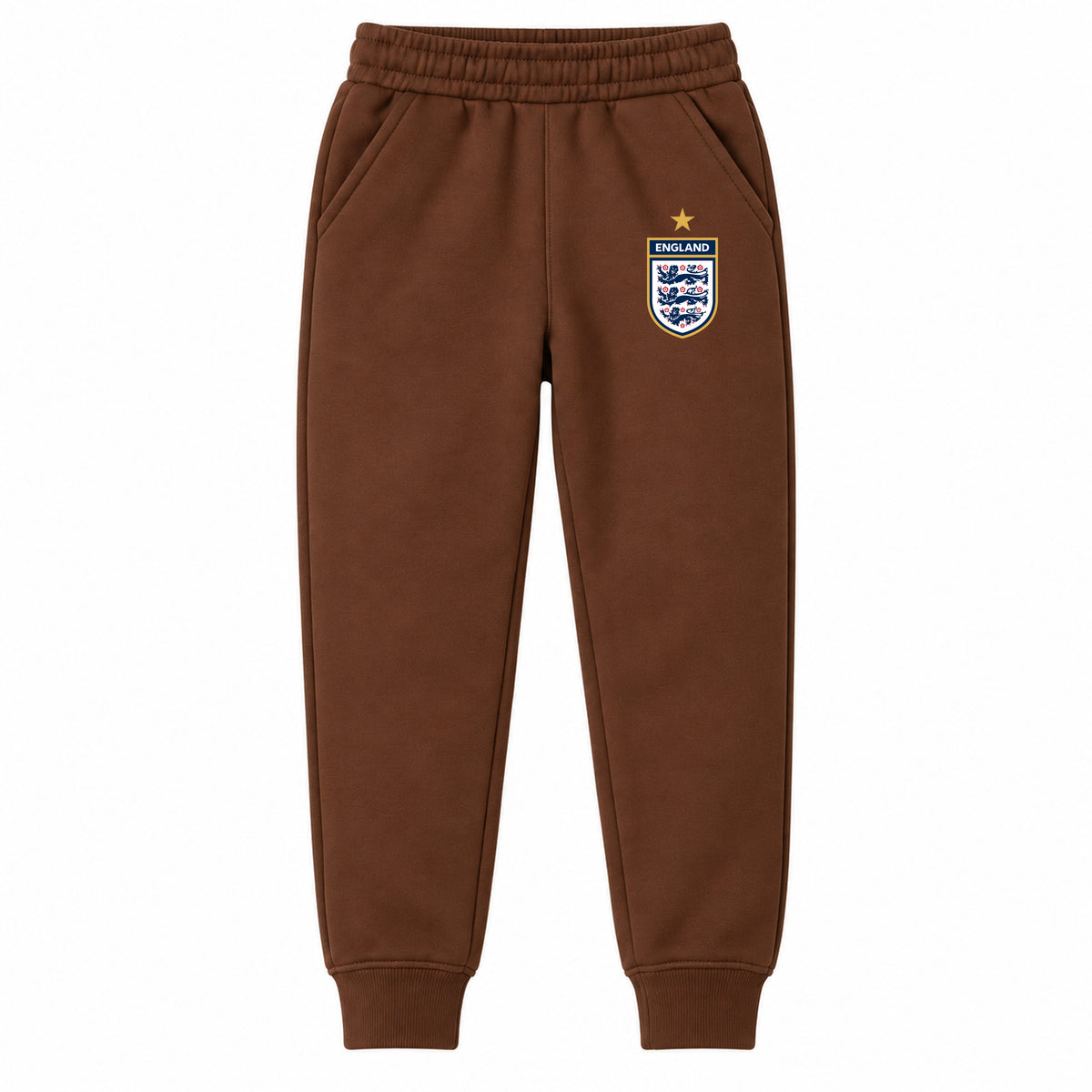 England National Soccer Team youth jogger sweatpants, Brown, Youth Large ages 10–12