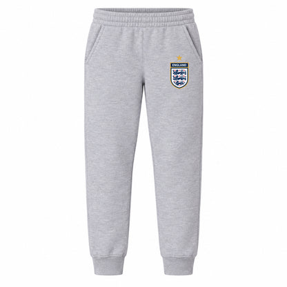 England National Soccer Team youth jogger sweatpants, Grey, Youth Large ages 10–12