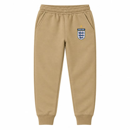 England National Soccer Team youth jogger sweatpants, Khaki, Youth Large ages 10–12