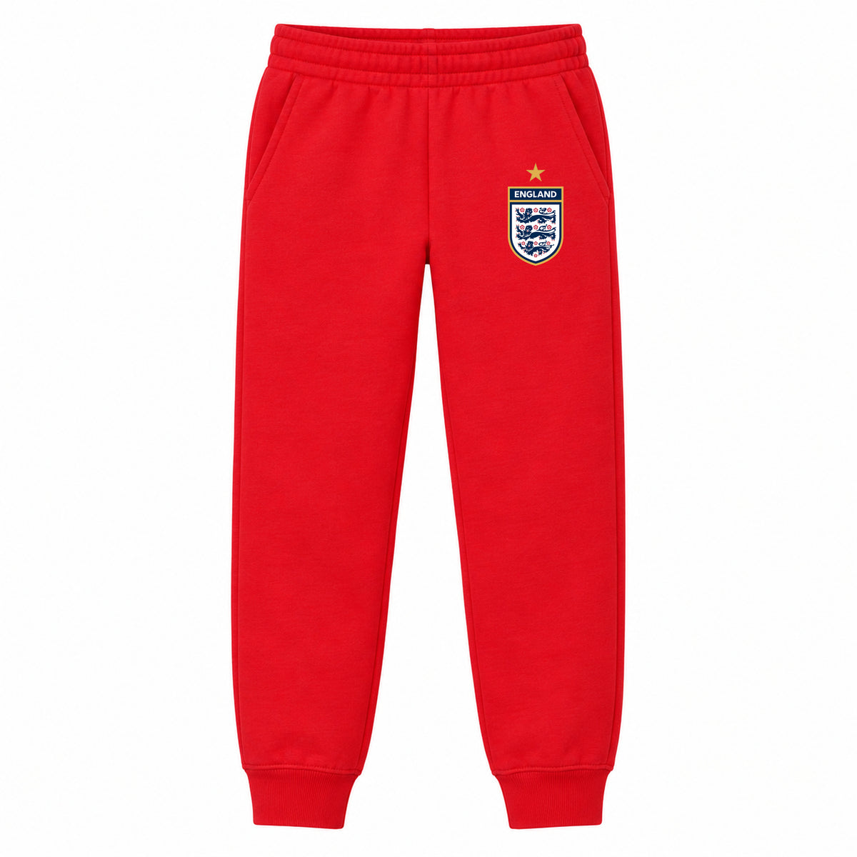 England National Soccer Team youth jogger sweatpants, Red, Youth Large ages 10–12